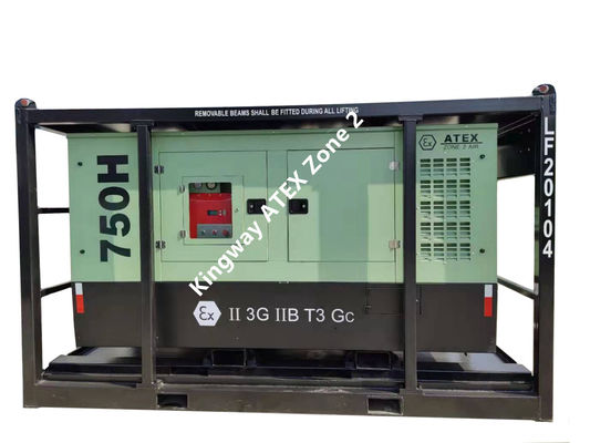 60kva 400v 50hz 3 fase 4 motor diesel à prova de explosão com fio certificado ATEX zona 2 gerador de dnv nominal para offshore