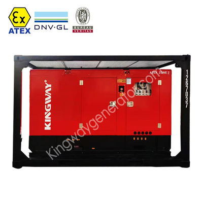 Gerador offshore de 80 KVA de carga pesada ATEX Zona 2 montado em DNV 2.7-1 Skid