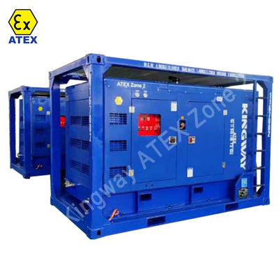 Gerador offshore de 80 KVA de carga pesada ATEX Zona 2 montado em DNV 2.7-1 Skid