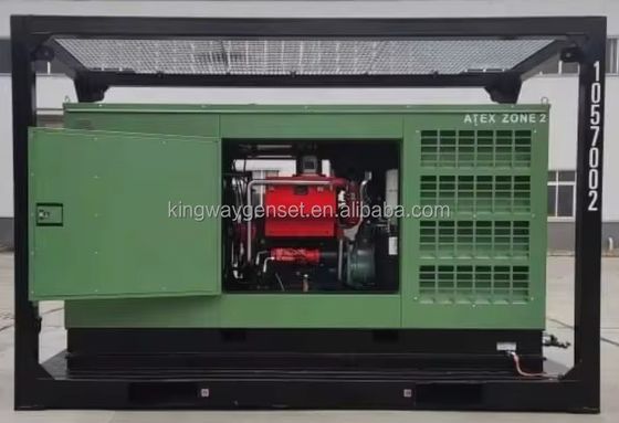 Motor diesel DNV 2.7-1 estrutura de deslizamento certificação ATEX 120kw 150kva compressor de ar em plataforma offshore zona 2