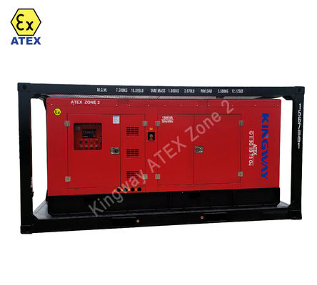 Certificação ATEX de 3 fases DNVGL 2.7-1 estrutura de deslizamento 400kva zona2 gerador diesel à prova de explosão plataforma offshore
