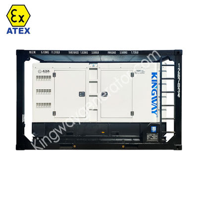 Certificação ATEX de 3 fases DNVGL 2.7-1 estrutura de deslizamento 400kva zona2 gerador diesel à prova de explosão plataforma offshore