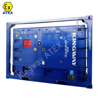 Canopy Silent certificação ATEX 3phase 500kw 625kva zona2 conjunto de geradores diesel à prova de explosão DNVGL 2.7-1 plataforma de estrutura de patinação