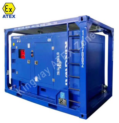 OEM personalizado ATEX 3phase 200kw zona2 conjunto de gerador diesel à prova de explosão DNVGL 2.7-1 skid frame plataforma motor de serviço
