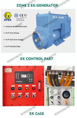 Plataforma offshore ATEX Zona 2 32kw 40kva zona1 conjunto de geradores diesel à prova de explosão DNVGL 2.7-1 quadro de elevação