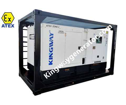 ZONA 2 motor diesel à prova de descarga ATEX Gerador certificado, bomba de água e compressor de ar com estrutura de elevação DNV 2.7-1