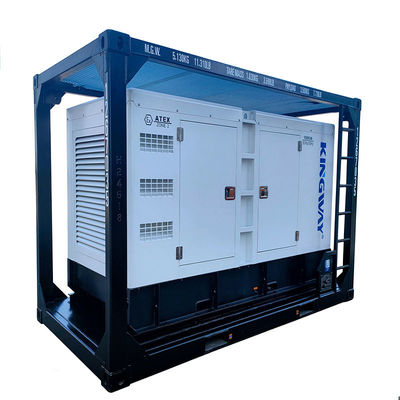 Certificação ATEX 3fase 200kw 250kva zona2 conjunto de geradores diesel à prova de explosão DNVGL 2.7-1 motor de serviço de plataforma de estrutura de deslizamento