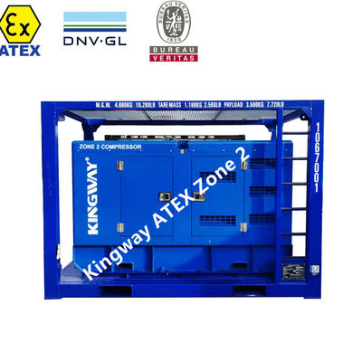 Compressor de ar à prova de explosão de 375 cm3 com estrutura de elevação DNV2.7-1 e detector de chamas para campos de petróleo e gás