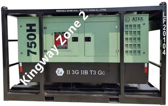 Compressor de ar à prova de explosão de 375 cm3 com estrutura de elevação DNV2.7-1 e detector de chamas para campos de petróleo e gás