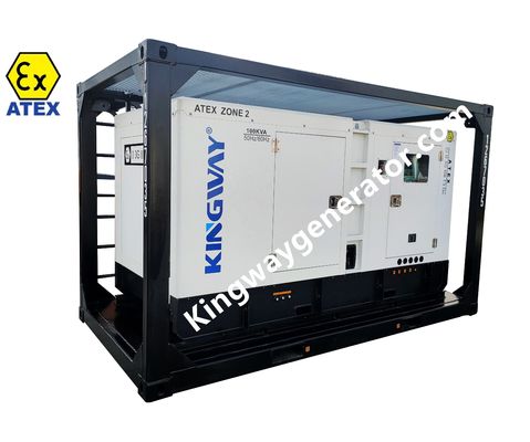 20KVA Atex Zona 2 ATEX Set de gerador à prova de explosão para a indústria de petróleo e gás com estrutura de elevação DNV