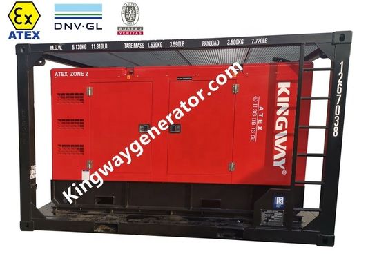 Certificação ATEX3fase DNVGL 2.7-1 estrutura de deslizamento 120kw 150kva plataforma offshore onshore zona 2 gerador