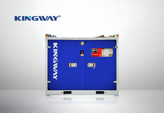 Sistema gerador a diesel à prova de explosão ATEX Zona 2 de 200 kW (T3), montado em estrutura de elevação offshore certificada DNV 2.7-1