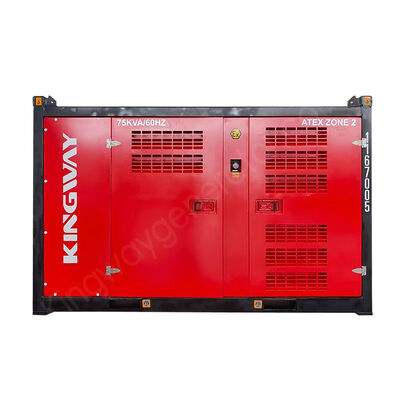Conjunto de geradores de motores a diesel à prova de explosão da zona 2 ATEX de 75 kVA com quadro de elevação DNV2.7-1