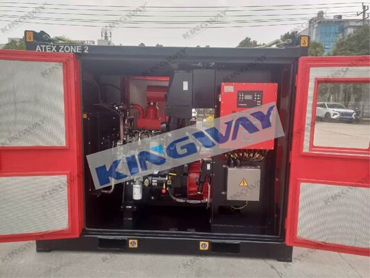 Conjunto de geradores de motores a diesel à prova de explosão da zona 2 ATEX de 75 kVA com quadro de elevação DNV2.7-1