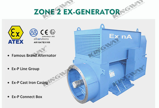 Gerador Diesel Silencioso à Prova de Explosão Kingway 300KVA Equipamento ATEX Zona 2