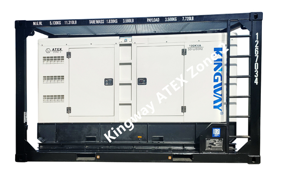 Kingway ATEX certificou à prova de explosões silencioso diesel do grupo de gerador 60Hz da zona 2