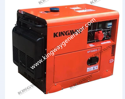 Grupo de gerador silencioso 8KVA do gerador portátil alaranjado da cor 12Hp