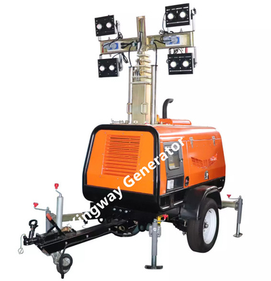 Torre clara diesel de mineração ajustável com o mastro retrátil vertical de 4 pés do estábulo