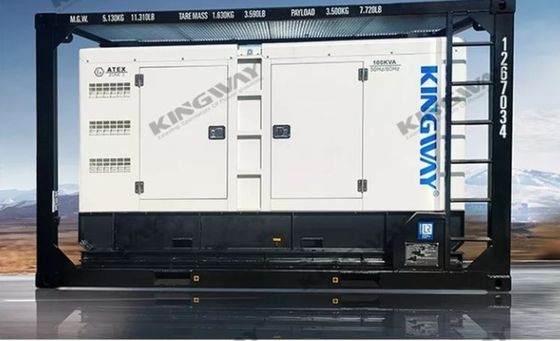 Gerador marítimo à prova de explosão de 100kVA com motor, compatível com ATEX Zona 2 e DNV 2.7-1