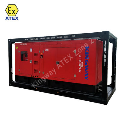 200 kVA ATEX Zona 2 Gerador a diesel, classe de temperatura T3, montado no quadro de colisão de elevação DNV 2.7-1