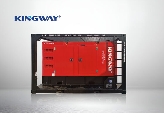Gerador Diesel Silencioso Compacto à Prova de Explosão Kingway ATEX Zona 2 de 30KVA com Estrutura de Elevação DNV